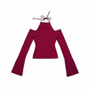 Honey Belle Red Ribbed Sweater